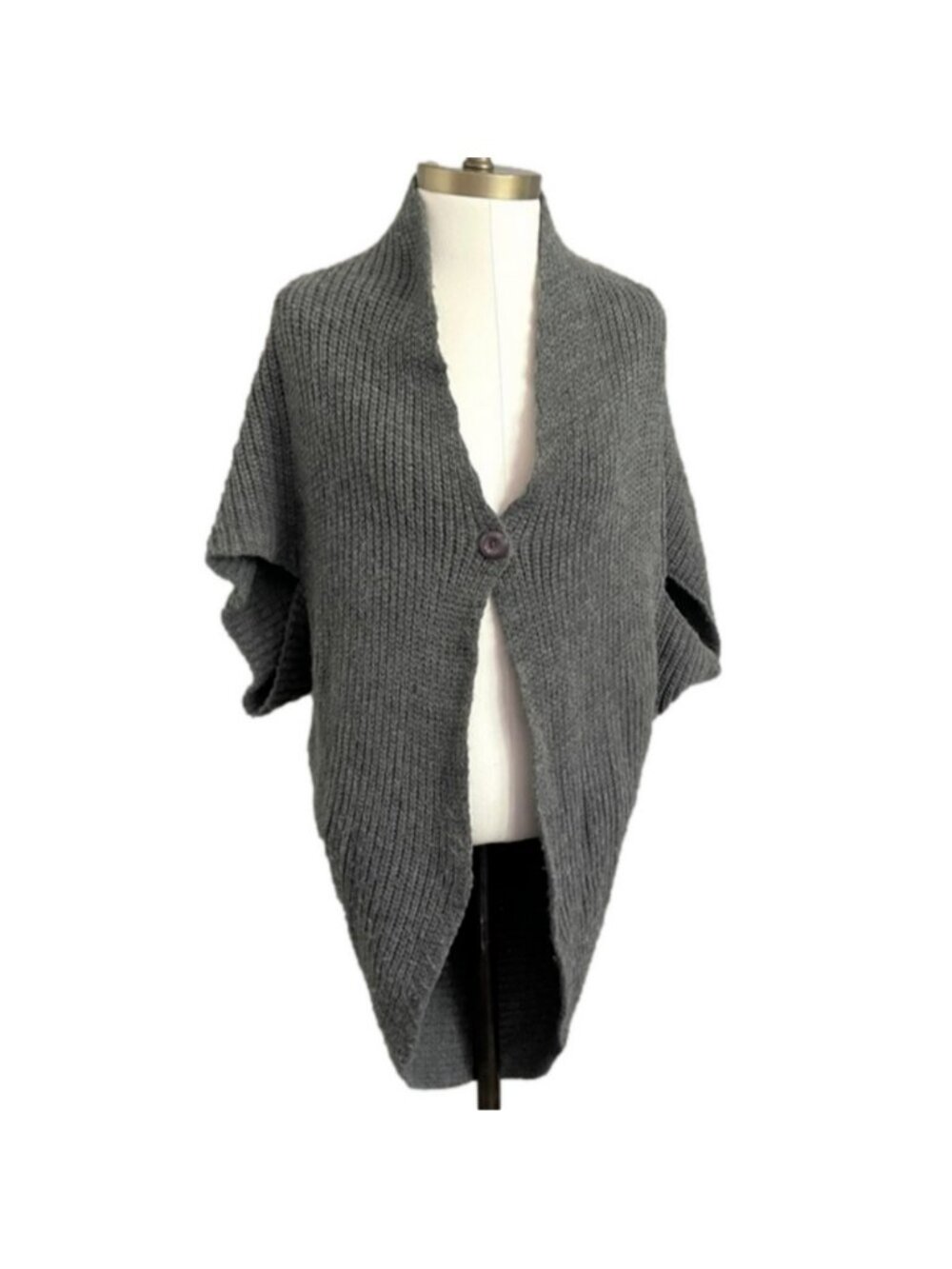 Gray Cocoon Mohair Wool Blend Cardigan Sweater Vest - S ๐ฎ๐น - Picture 3 of 9